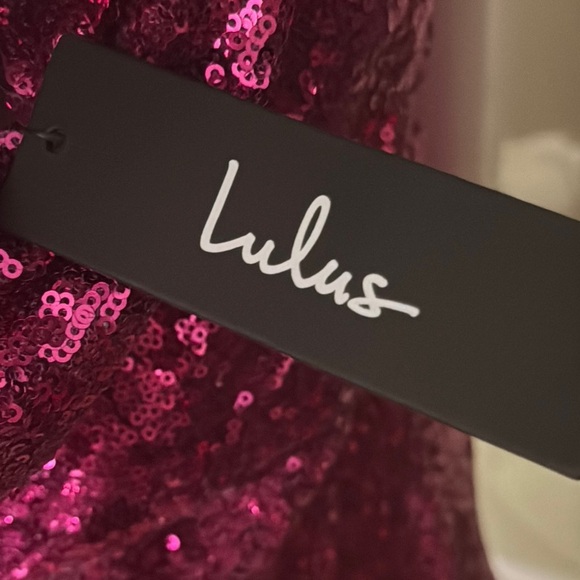 Lu Lu's Fuchsia Sequin Bodycon Mini DressDress - Picture 9 of 12